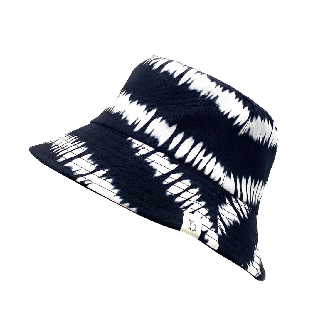 Empire Cove Tie Dye Stripes Bucket Hat Reversible Fisherman Cap Women Men Summer-Blue-