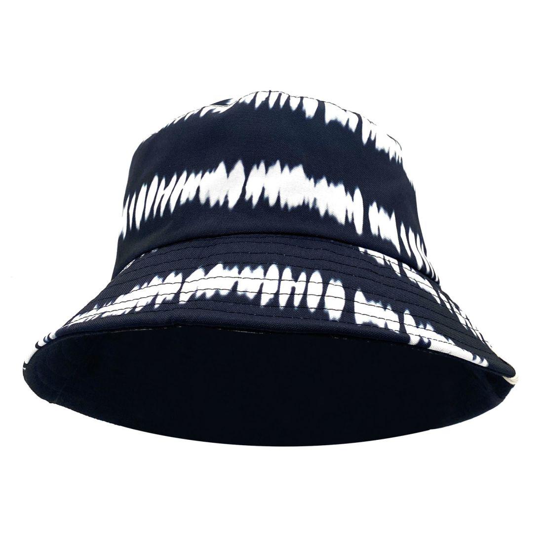 Empire Cove Tie Dye Stripes Bucket Hat Reversible Fisherman Cap Women Men Summer-Blue-