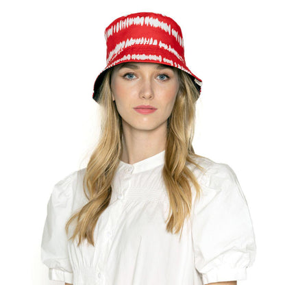Empire Cove Tie Dye Stripes Bucket Hat Reversible Fisherman Cap Women Men Summer-Blue-