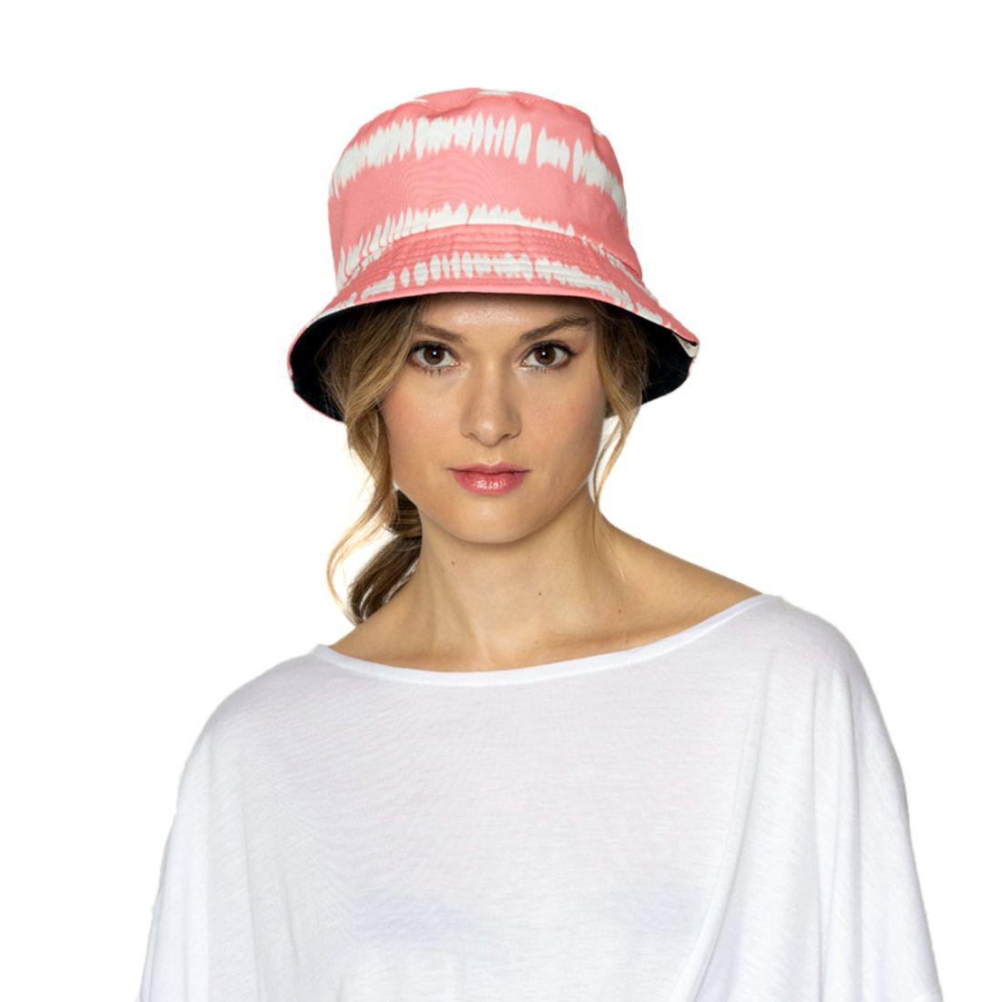 Empire Cove Tie Dye Stripes Bucket Hat Reversible Fisherman Cap Women Men Summer-Blue-