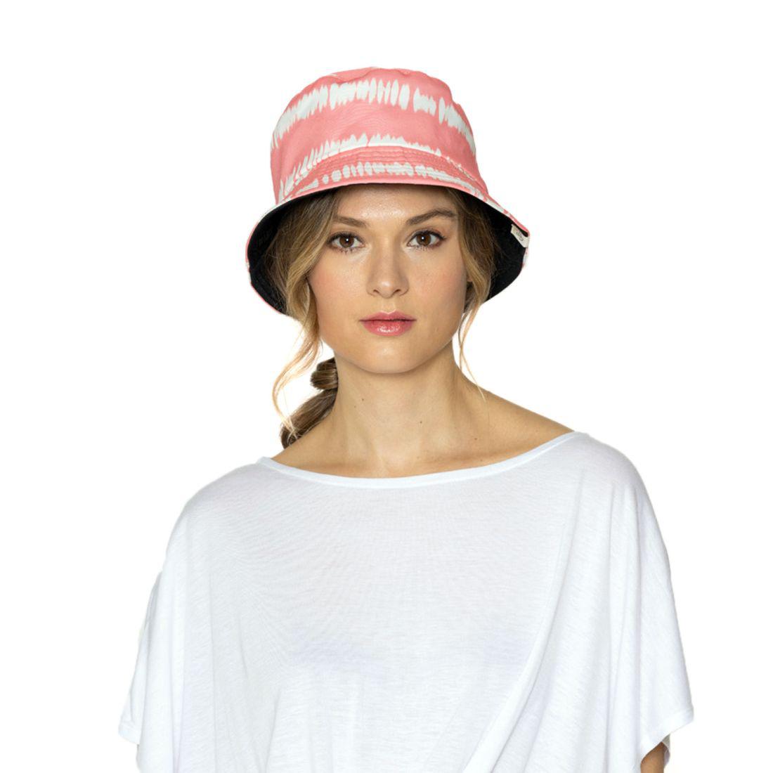 Empire Cove Tie Dye Stripes Bucket Hat Reversible Fisherman Cap Women Men Summer-Blue-