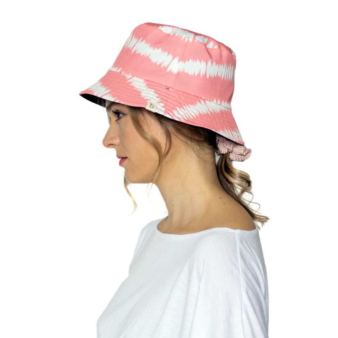 Empire Cove Tie Dye Stripes Bucket Hat Reversible Fisherman Cap Women Men Summer-Blue-