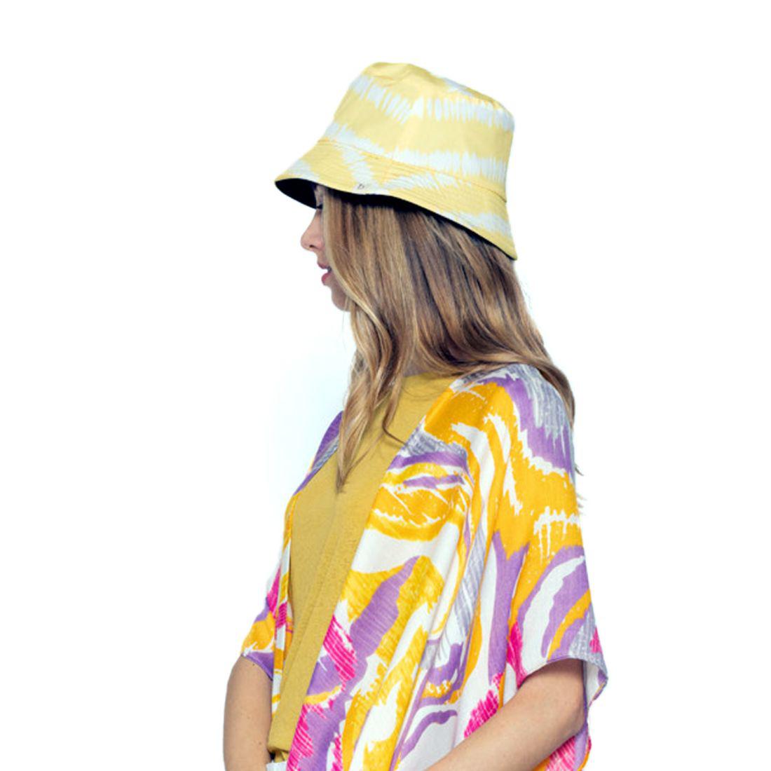 Empire Cove Tie Dye Stripes Bucket Hat Reversible Fisherman Cap Women Men Summer-Blue-