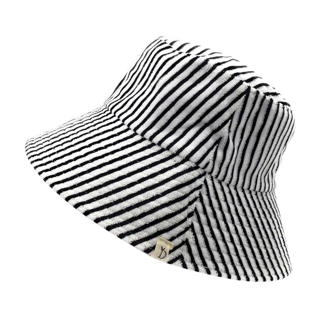 Empire Cove Stripe Terry Cloth Bucket Hat Fisherman Cap Women Men Summer Sun Hat-Orange-