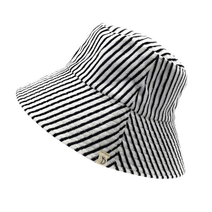 Empire Cove Stripe Terry Cloth Bucket Hat Fisherman Cap Women Men Summer Sun Hat-Orange-