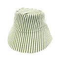 Empire Cove Stripe Terry Cloth Bucket Hat Fisherman Cap Women Men Summer Sun Hat-Green-
