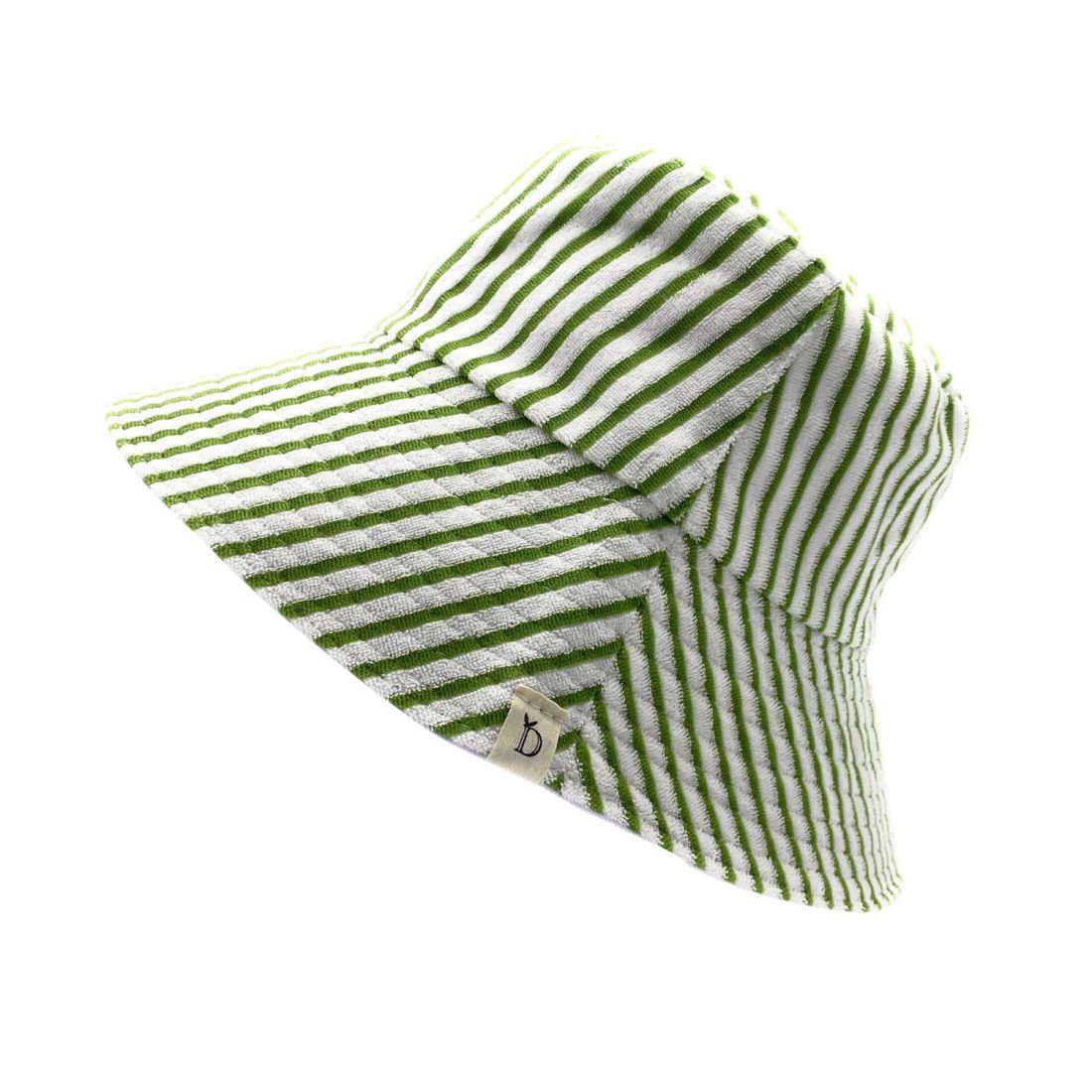 Empire Cove Stripe Terry Cloth Bucket Hat Fisherman Cap Women Men Summer Sun Hat-Orange-