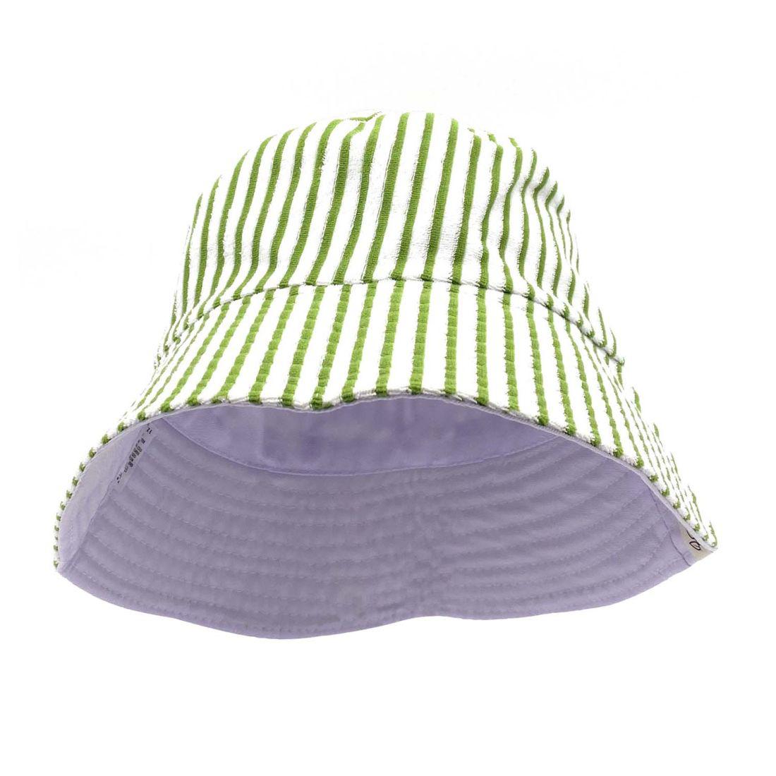 Empire Cove Stripe Terry Cloth Bucket Hat Fisherman Cap Women Men Summer Sun Hat-Orange-