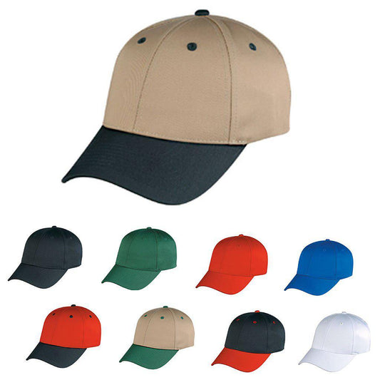 1 Dozen Cotton Twill Baseball 6 Panel Low Crown Hats Caps Wholesale Bulk-