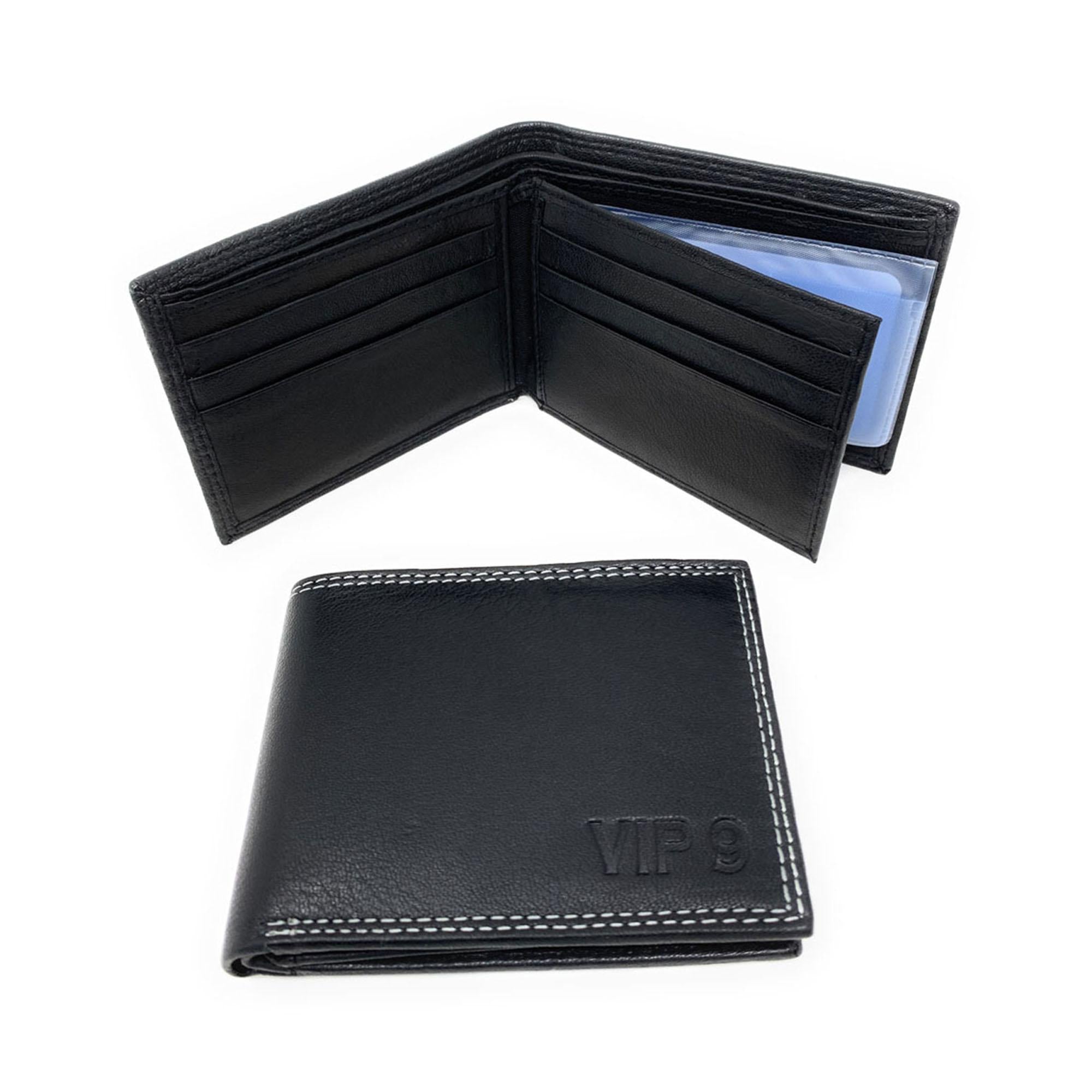 Wallet Vip Collection Empire Cove VIP Classic Genuine Leather Slim Bifold Wallets Side Flip ...