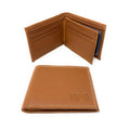 Empire Cove VIP Classic Genuine Leather Slim Bifold Wallets Side Flip ID Compartment-Tan-