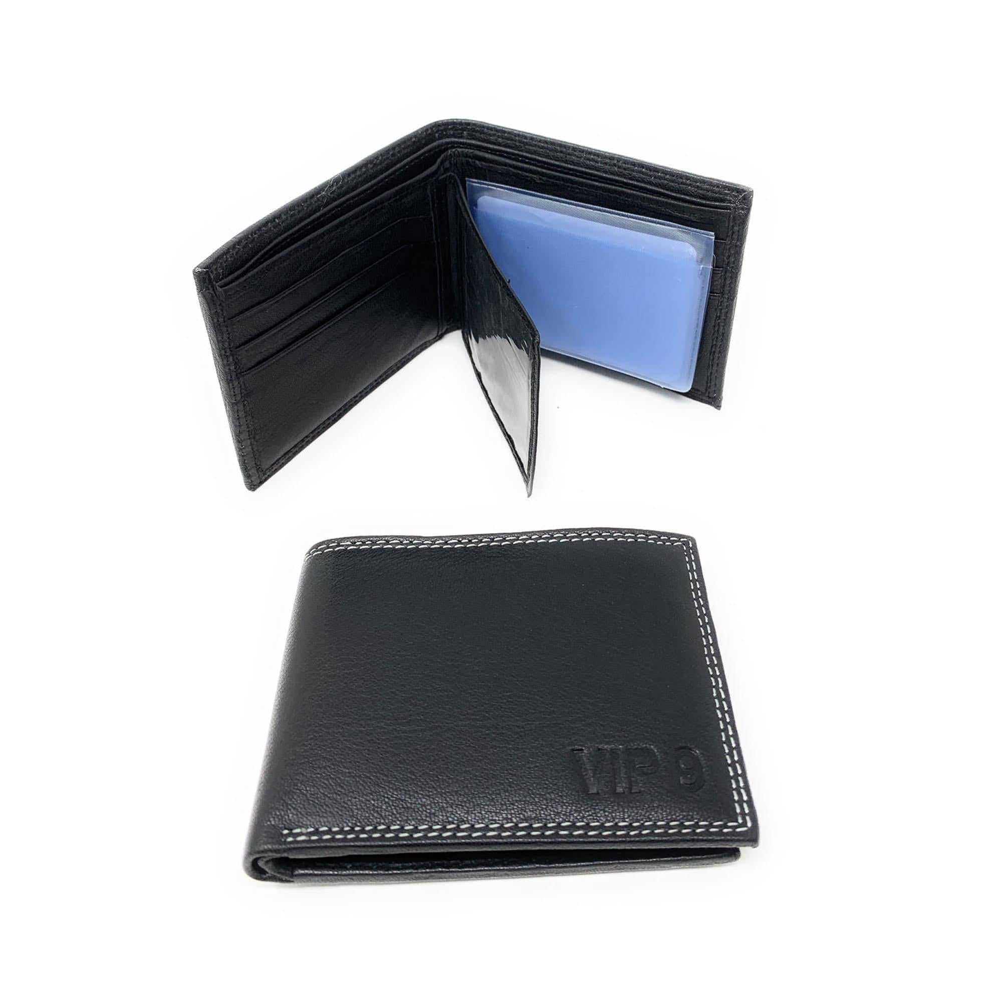 Wallet Vip Collection Empire Cove VIP Classic Genuine Leather Slim Bifold Wallets Side Flip ...