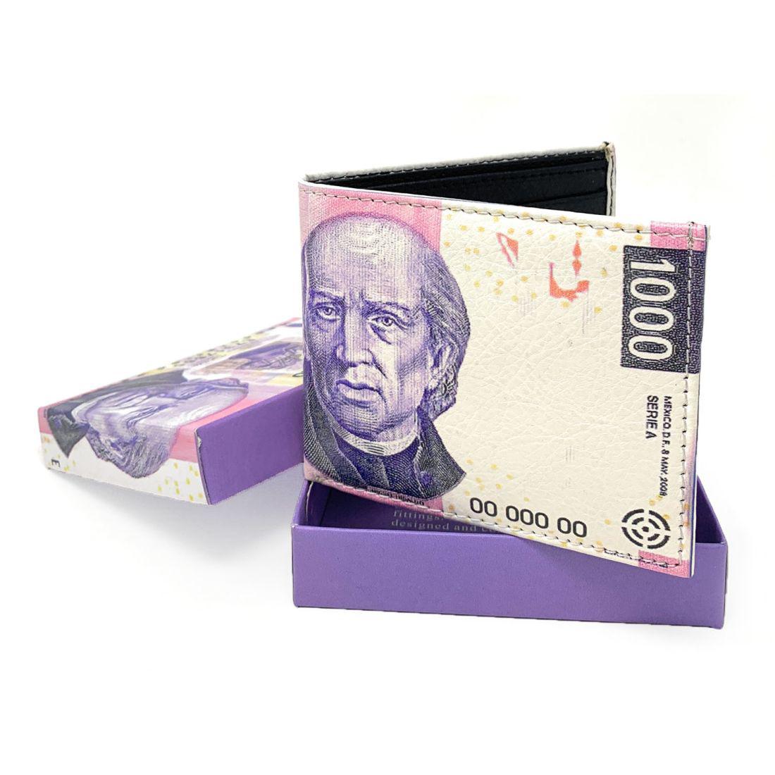 Mexico Mexican Flag Money Bifold Wallets In Gift Box Mens Womens Youth - Peso Ne-Mexican Eagle-