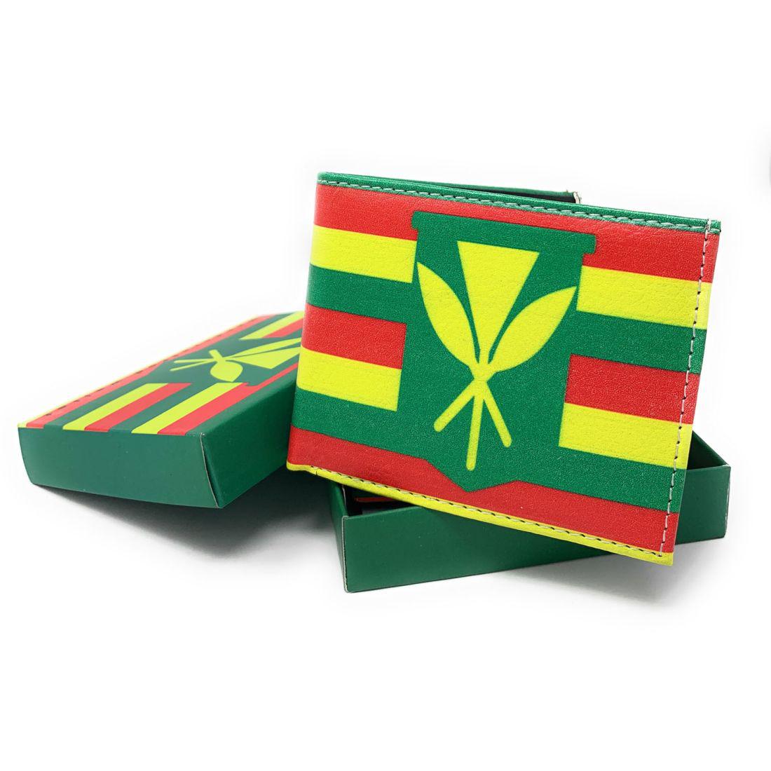 Hawaii Kanaka Bifold Wallets In Gift Box Mens Womens Kids-Kanaka Flag-