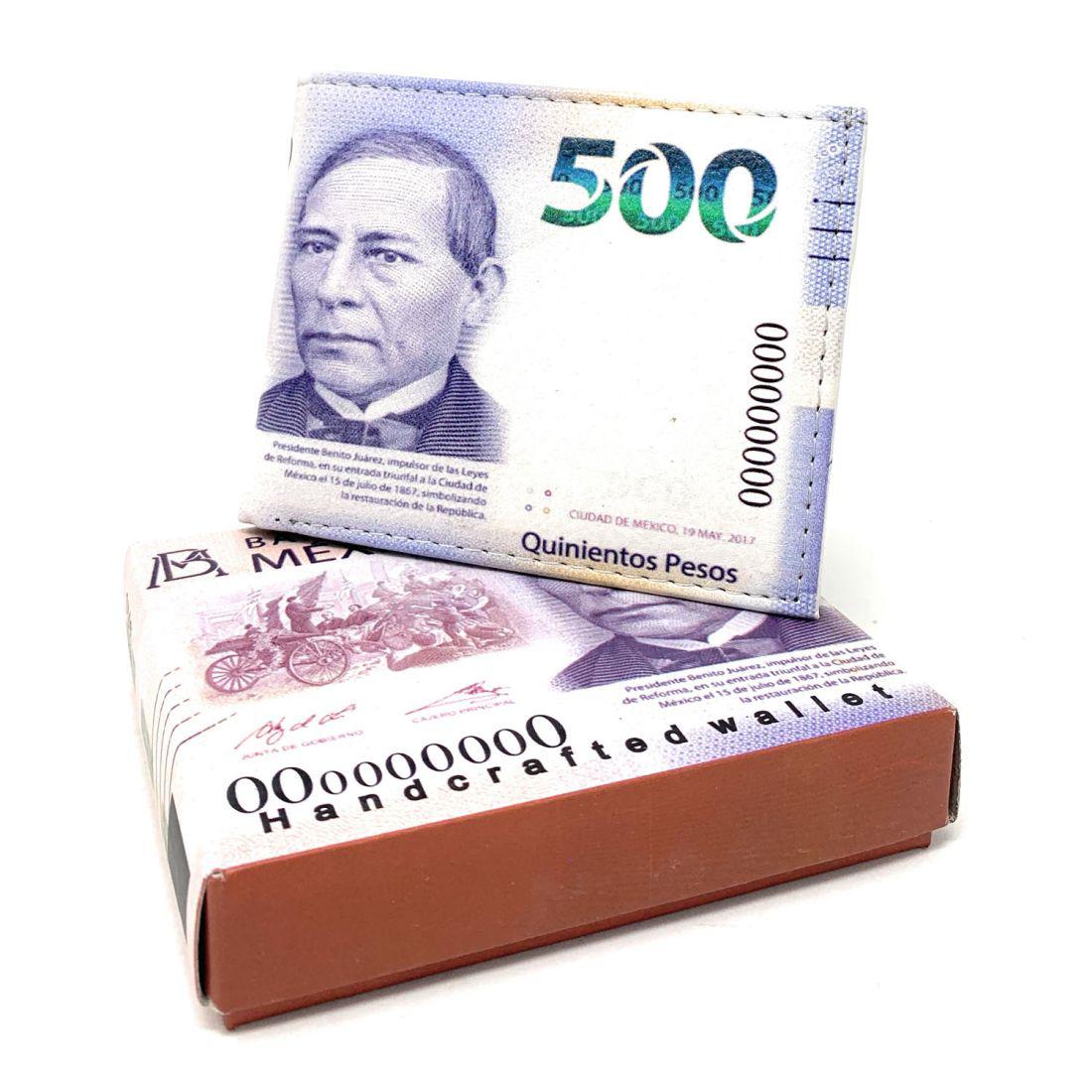 Mexico Mexican Flag Money Bifold Wallets In Gift Box Mens Womens Youth - Peso Ne-Mexican Peso-