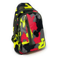 Empire Cove Camo Chest Crossbody Sling Shoulder Bag Backpack-Pink Yellow-