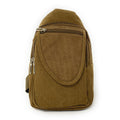 Empire Cove Canvas Cotton Crossbody Sling Bag Backpack Chest Shoulder Bag-Coyote-