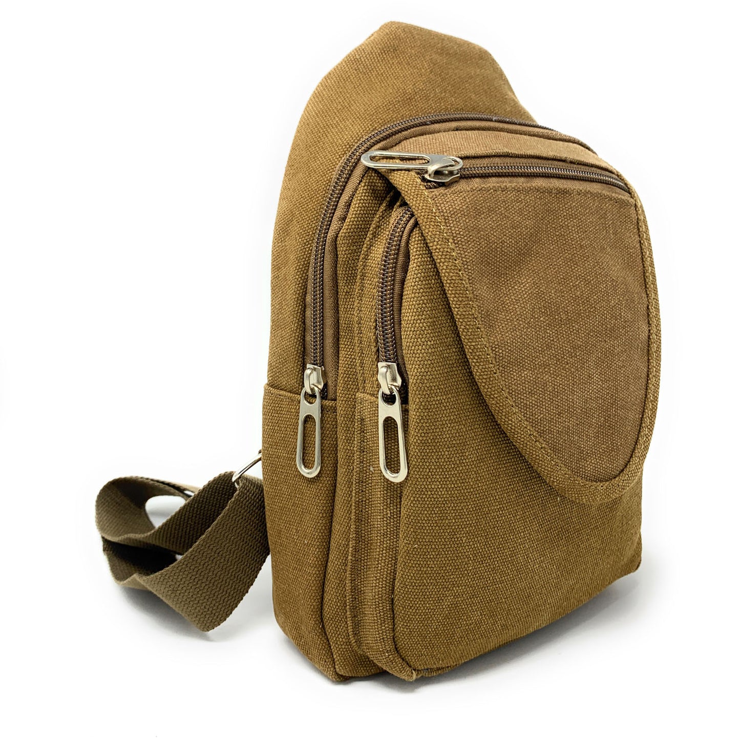 Empire Cove Canvas Cotton Crossbody Sling Bag Backpack Chest Shoulder Bag-Black-