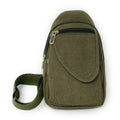 Empire Cove Canvas Cotton Crossbody Sling Bag Backpack Chest Shoulder Bag-Olive-