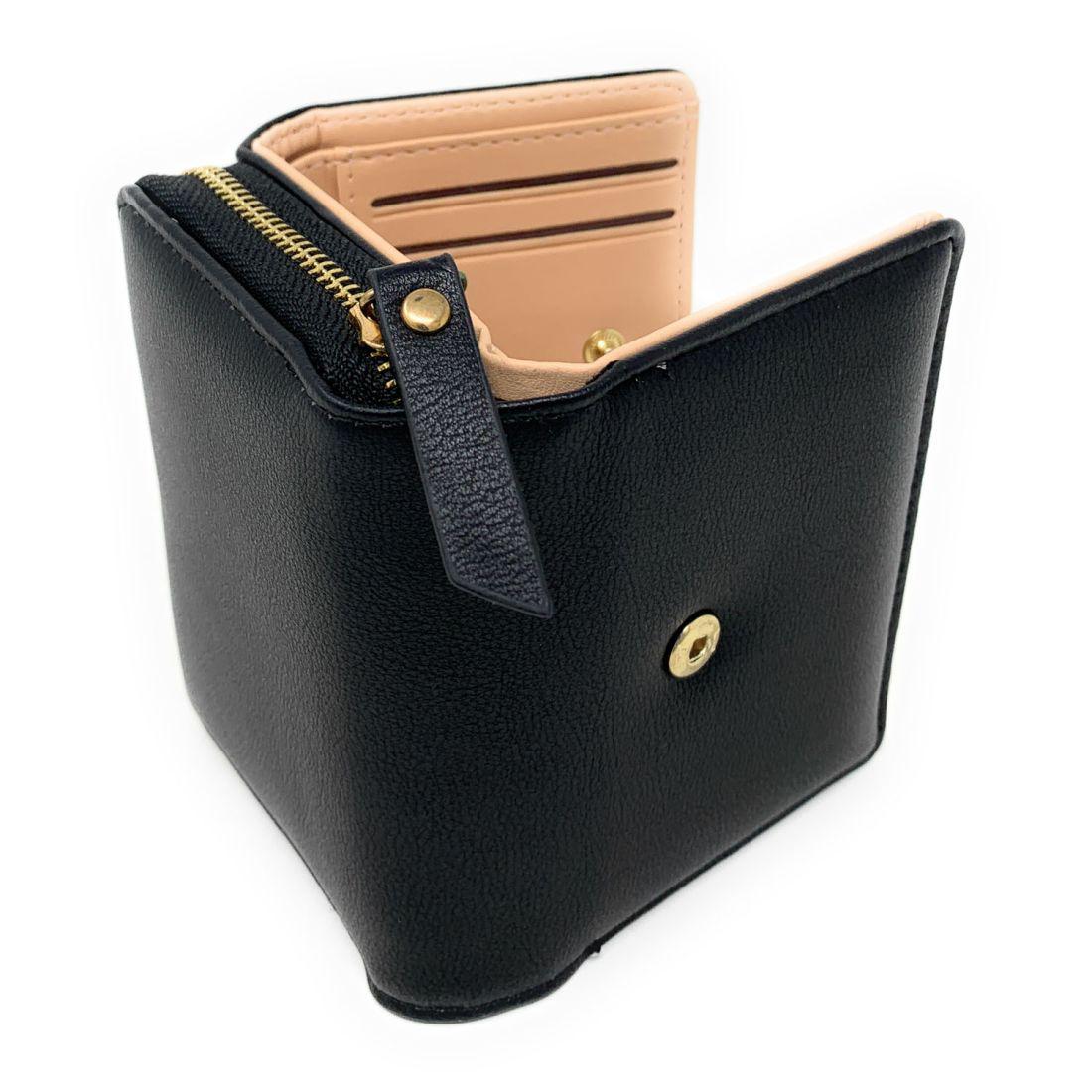 Empire Cove Stylish Trifold Love Wallets for Women Ladies Teens Card Coin Holder-Black-