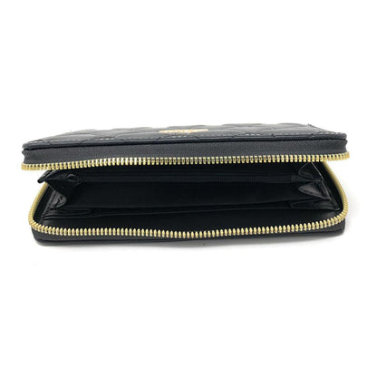 Empire Cove Stylish Fashionable Quilted Love Heart Zip Wallets Womens Teens-Black-
