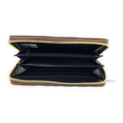 Empire Cove Stylish Fashionable Quilted Love Heart Zip Wallets Womens Teens-Black-