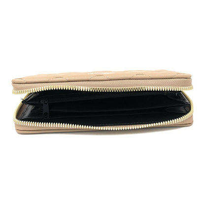 Empire Cove Stylish Fashionable Quilted Love Heart Zip Wallets Womens Teens-Black-