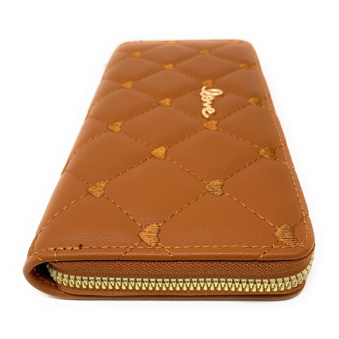 Empire Cove Stylish Fashionable Quilted Love Heart Zip Wallets Womens Teens-Black-