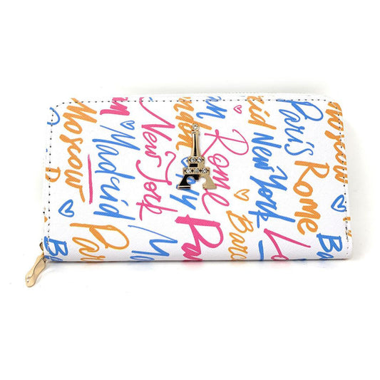 Empire Cove Stylish Fashionable NY Paris Milan London All Over Printed Wallets-