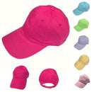 1 Dozen Womens Lightweight Brushed Cotton Baseball Hats Caps 6 Panel Low Crown Summer Colors Wholesale Bulk- 1 image