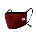 Made in USA Face Mask Adjustable Ear Filter Pocket Washable Reusable Double Layer Masks Cotton Cloth Blend-Maroon-