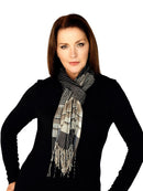 Casaba Warm Winter Neck Scarves Scarf Plaid Elegant Sleek Unisex Womens Mens-Beige-Sleek-Plaid- 2 image