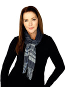 Casaba Warm Winter Neck Scarves Scarf Plaid Elegant Sleek Unisex Womens Mens-Blue-Sleek-Plaid- 4 image