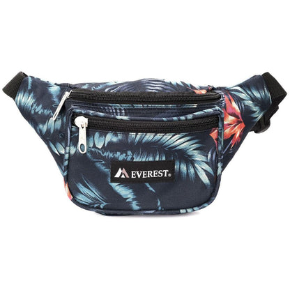 Everest Signature Pattern Waist Fanny Pack-Dark Tropic-