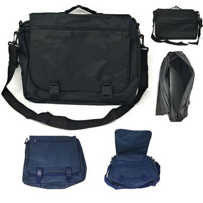 1 Dozen Expandable Portfolio Messenger Shoulder Bag Bags Brief Case Wholesale-BLACK-