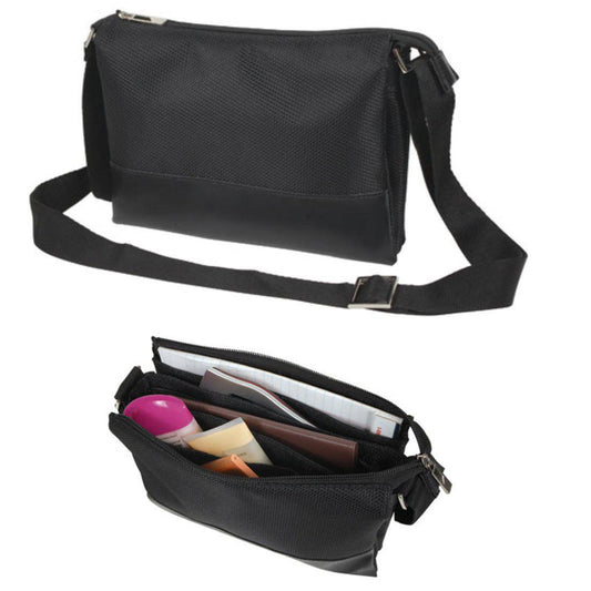 Small Women Bag Shoulder Strap Travel Pouch Purse Multi Pockets Organizer Bag-