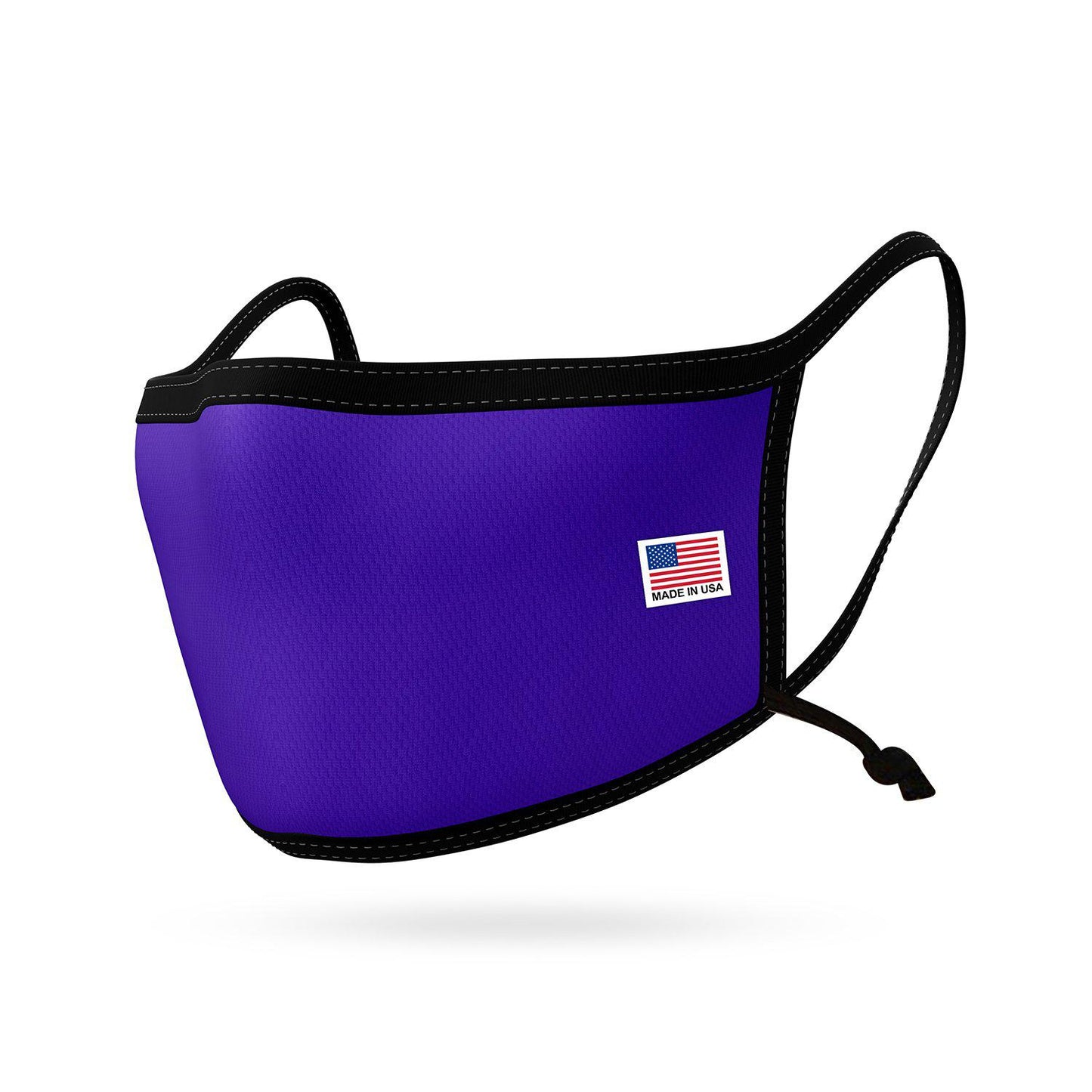 Made in USA Face Mask Adjustable Ear Filter Pocket Washable Reusable Double Layer Masks Cotton Cloth Blend-Purple-