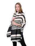 Casaba Stylish Blanket Scarves Wraps Shawls Heavy Warm for Winter Womens Mens Unisex-Black-Cozy-Plaid-