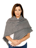 Casaba Womens Winter Scarves Scarf Wraps Shawls Plaid Style Great Gifts-Grey-Stripes-Chaco-