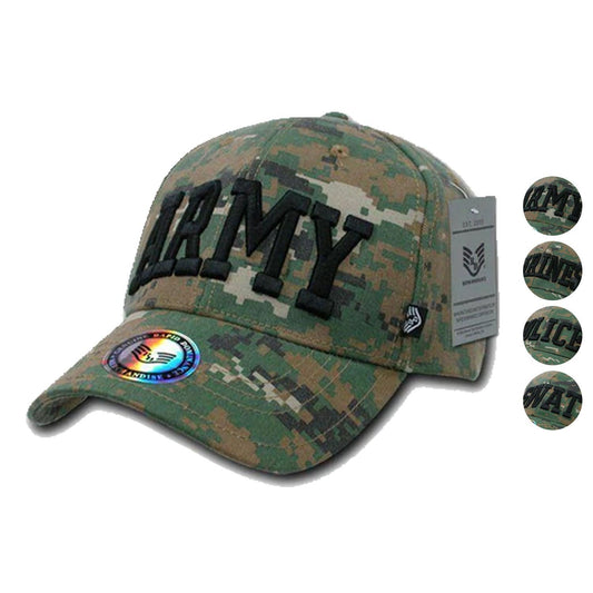 Rapid Dominance USA Military Law Enforcement Camouflage Cotton Caps Hats-Army - Woodland Digital-