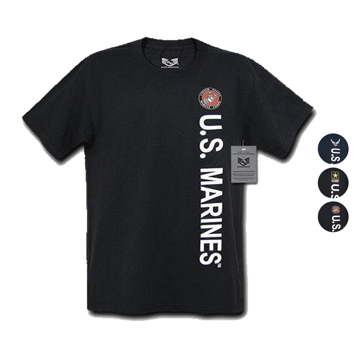 Rapid Dominance Licensed Military Cotton Screen Printed T-Shirts Tees-Air Force- Navy-Small-