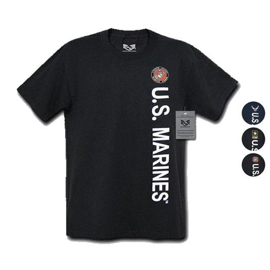 Rapid Dominance Licensed Military Cotton Screen Printed T-Shirts Tees-Air Force- Navy-Small-