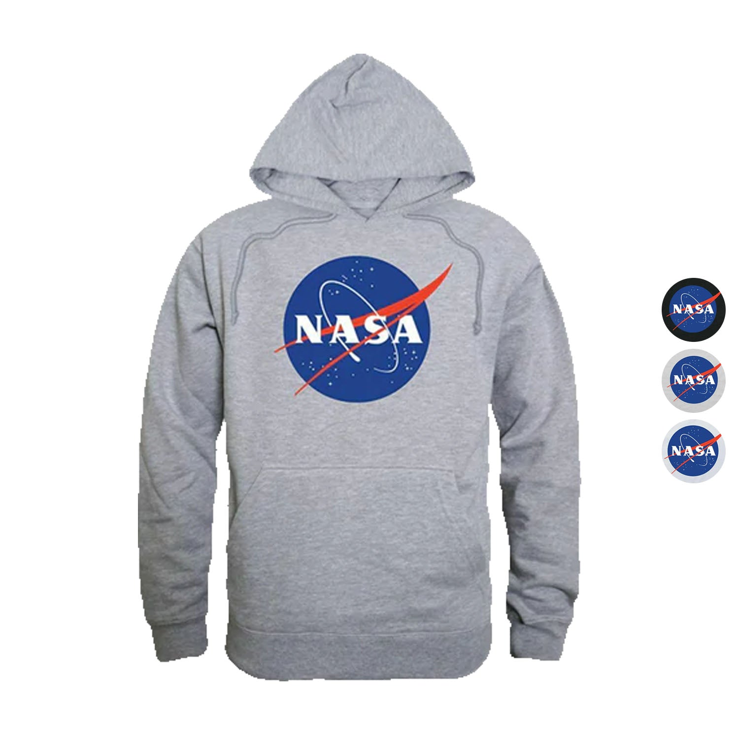 NASA Official Logo Hoodie Sweatshirts Unisex-Black-S-