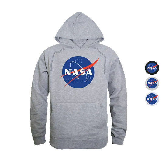 NASA Official Logo Hoodie Sweatshirts Unisex-Black-S-