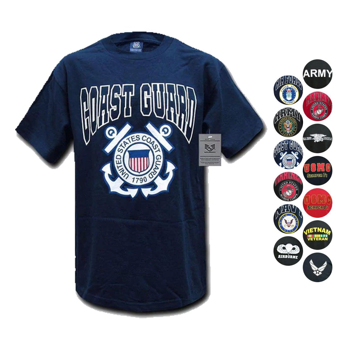Rapid Dominance Military Air Force Marine Navy Army Law Enforcement T-Shirts Tees-Air Force - Navy-Regular-Small
