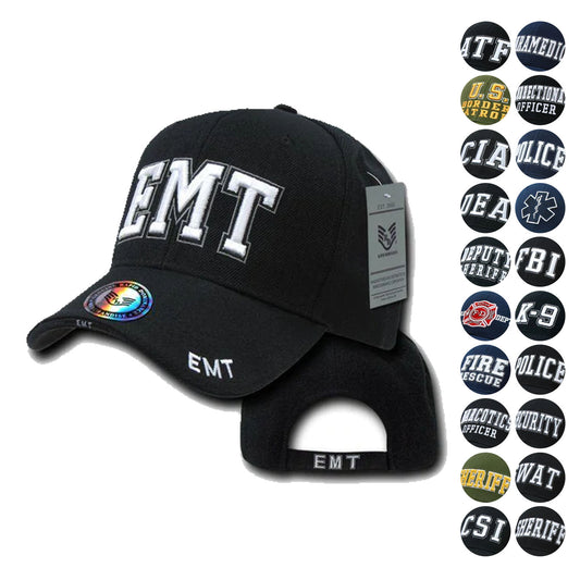 Embroidered Law Enforcement Agencies Justice US USA Baseball Caps Hats Unisex-Border Patrol - Olive-