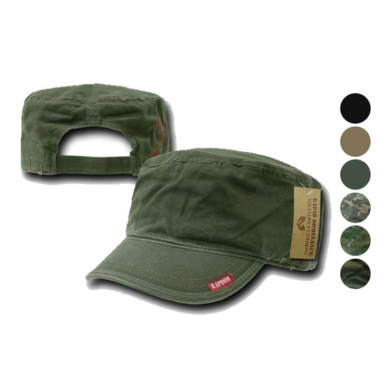 Bdu Patrol Fatigue Cadet Military Army Cotton Adjustable Camo Caps Hats-Black-