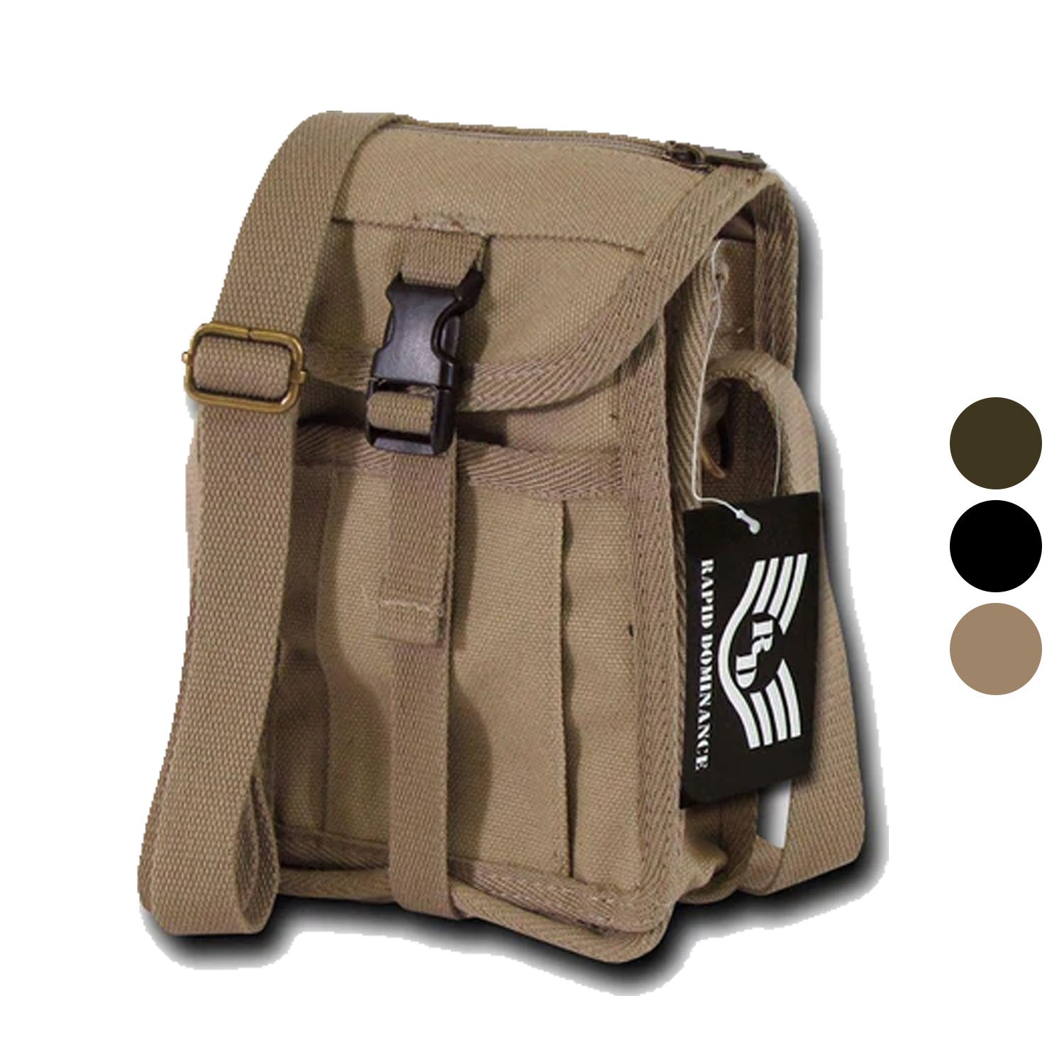 Rapid Dominance Cotton Canvas Travel Portfolio Bags Backpack Luggage-Olive-