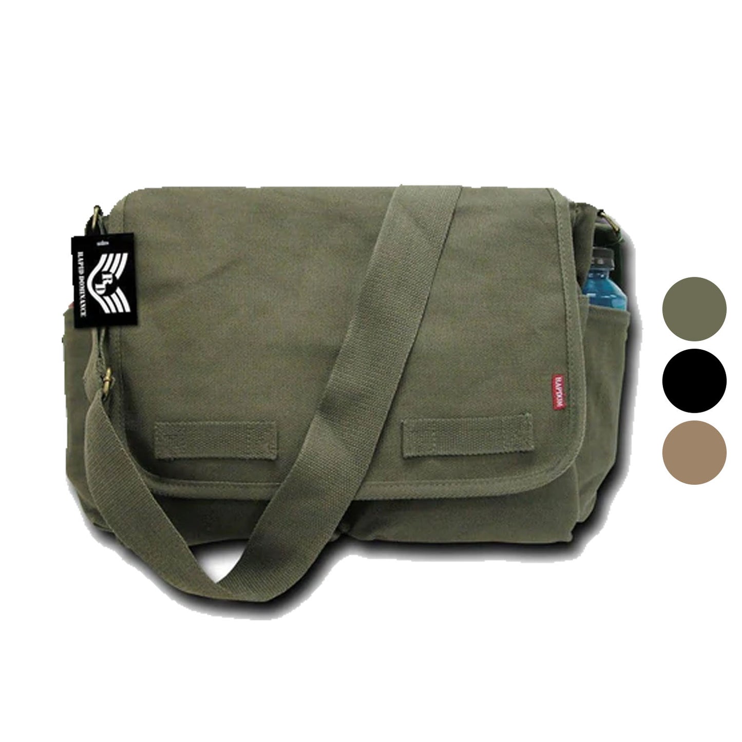 Rapid Dominance Durable Cotton Canvas Classic Military Shoulder Messenger Bags-Olive-