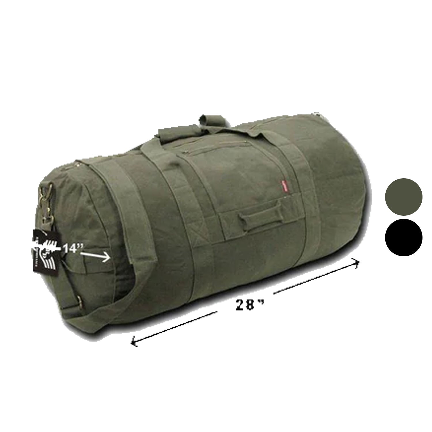 28inch Large Duffle Bags Backpack Rucksack Heavy Duty Canvas Cotton Luggage 70L-Olive-